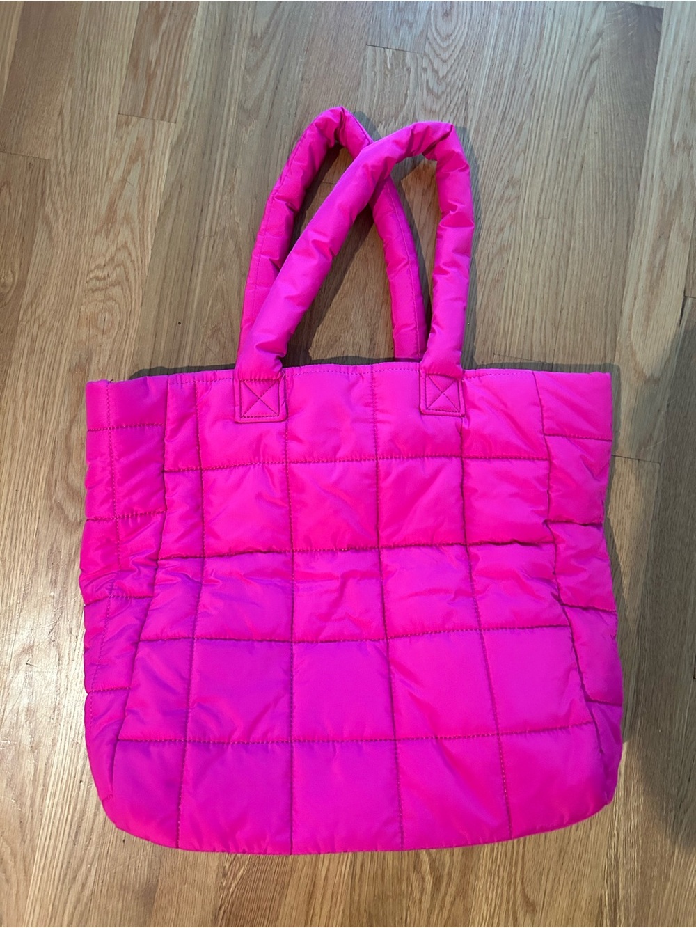 GAP Quilted Puffer Tote - Bright Pink